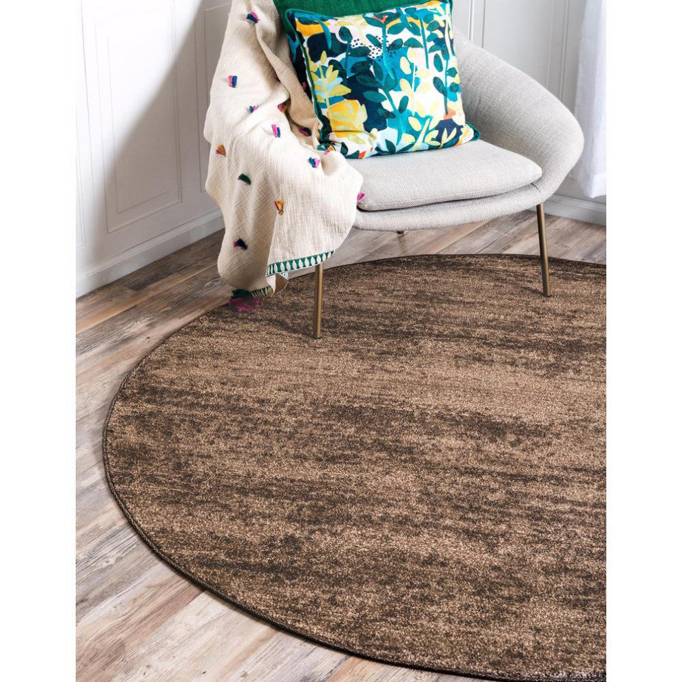 Rug Unique Loom Del Mar Brown Round 6' 0 x 6' 0