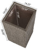 Berkamn Outdoor Large and Small Cast Stone Planters, Set of 2, Brown Wood