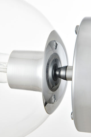 1 Light Chrome And Clear Bath Sconce