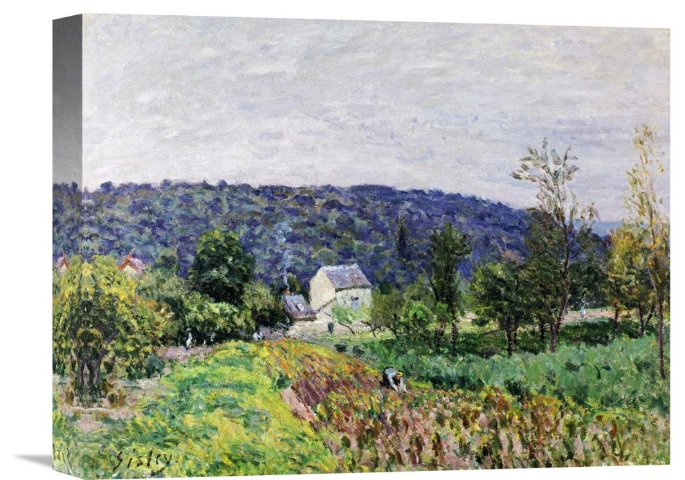 "Hills Surrounding Paris" Stretched Canvas Giclee by Alfred Sisley, 16"x12"
