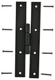 Black Iron Flush Door Hinge H Forged High Rustproof Finish 7 Inch Pack of 8