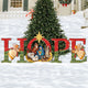Hope Nativity Wooden Outdoor Decoration Set of 4