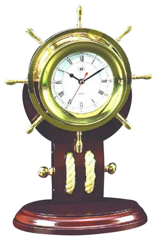Ship Wheel Pulley Quartz Clock