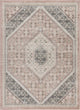 8" x 10" Gray and Soft Pink Traditional Area Rug