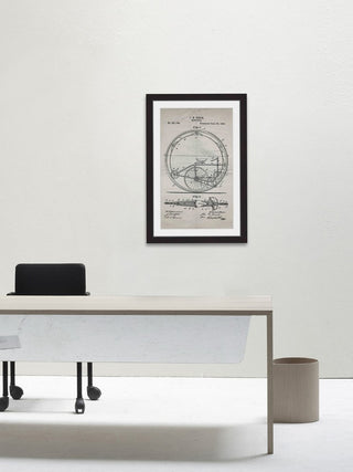 "Monocycle 1894 Old Paper" Framed Painting Print