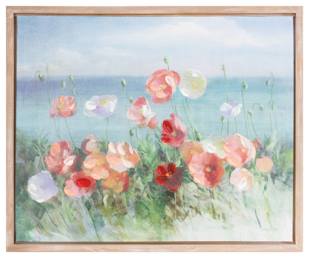 Framed Floral Canvas Art 23.75"L