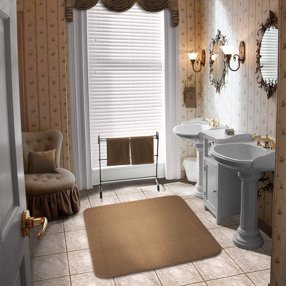 Skid-Resistant Area Rug Toffee Brown, 4'x6'