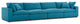 Commix Down Filled Overstuffed 4 Piece Sectional Sofa Set, Teal