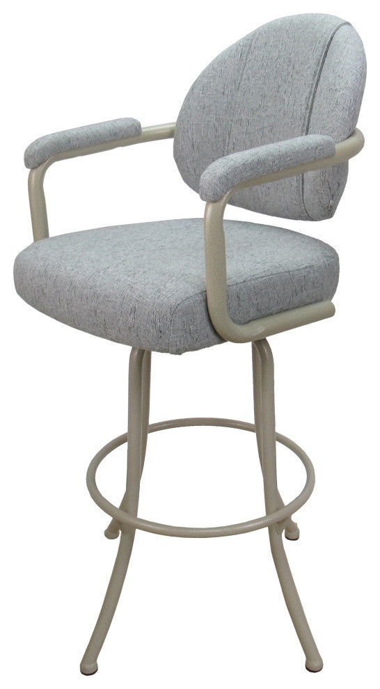 Swivel Counter Metal Pub Set - M-70 Stools 26" or 30", Hemsath Slate - Beige, 26", Crackle Glass