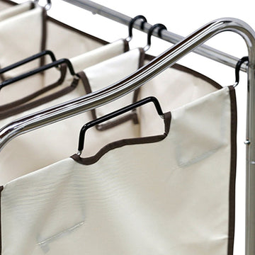 4-Bag Heavy Duty Rolling Laundry Sorter Cart, Chrome