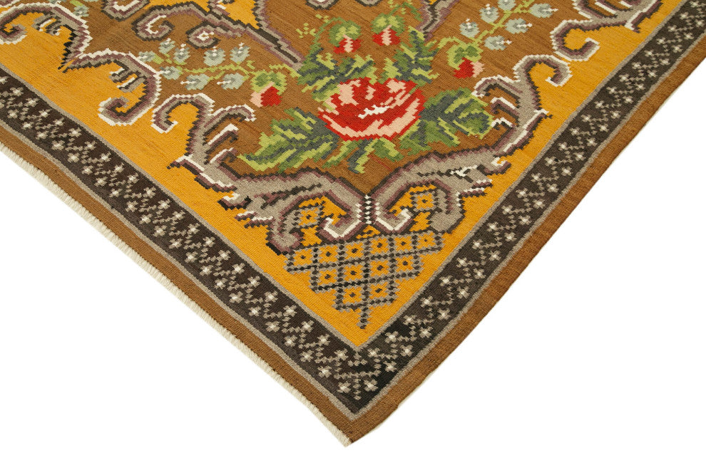 Rug N Carpet - Handmade Moldovan 6' 0'' x 9' 2'' Vintage Floral Kilim Rug