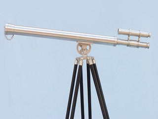 Floor Standing Brushed Nickel Griffith Astro Telescope 65'', Marine Telescope