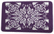 Cuban Flare Cuban Tile 3 Geometric Print Bath Mat, Purple, 21"x34"