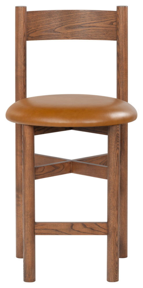 Safavieh Couture Tayla Counter Stool, Walnut/Brown