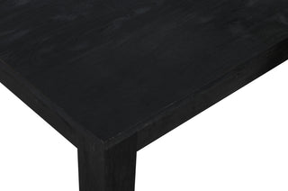 Fernious 72" Dining Table, Dark Gray Finish on Mango Solid Wood
