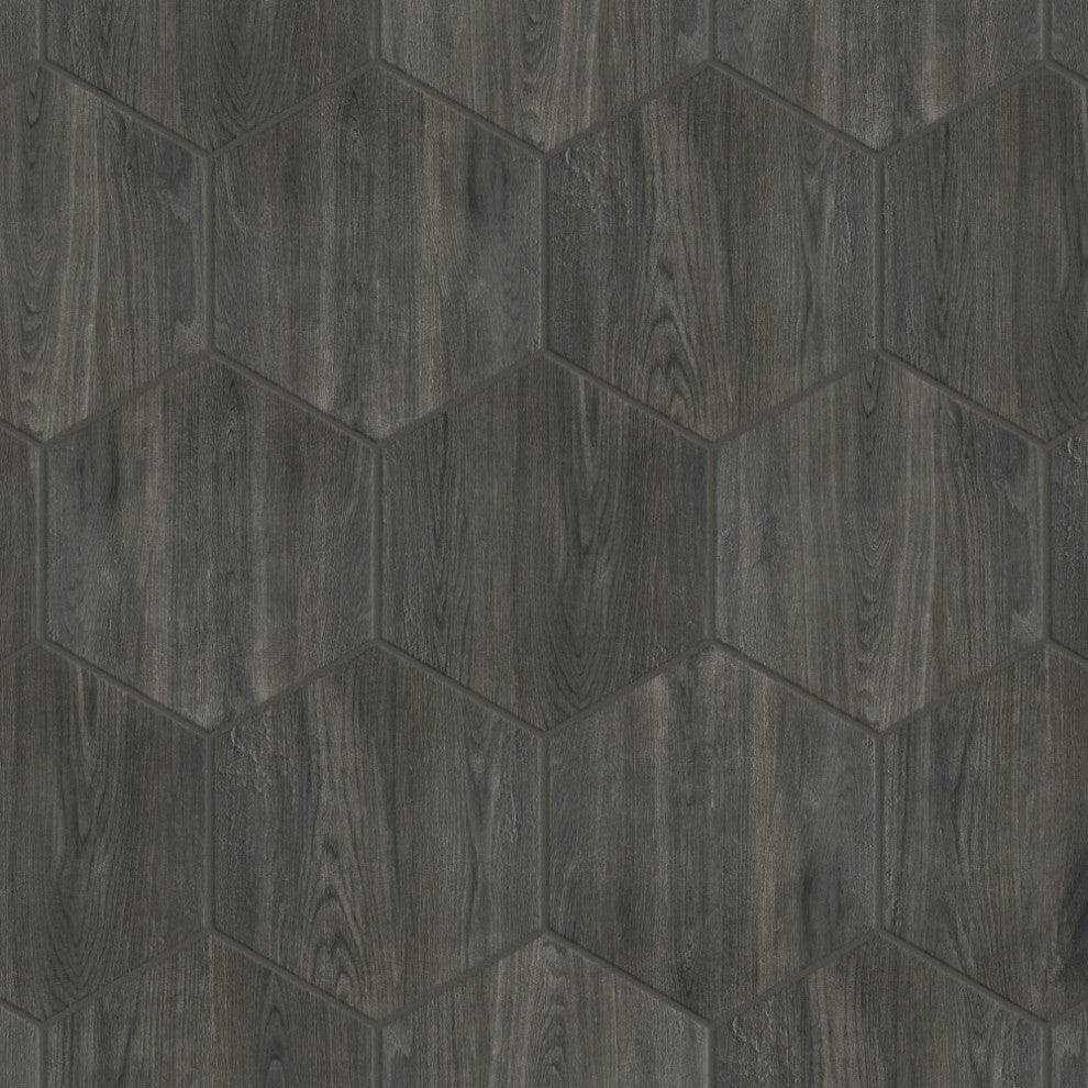 Natura Hex Nero Porcelain Floor and Wall Tile