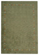HAND KNOTTED LOOM WOOL ECO-FRIENDLY AREA RUGS - Rectangle, Green, Contemporary