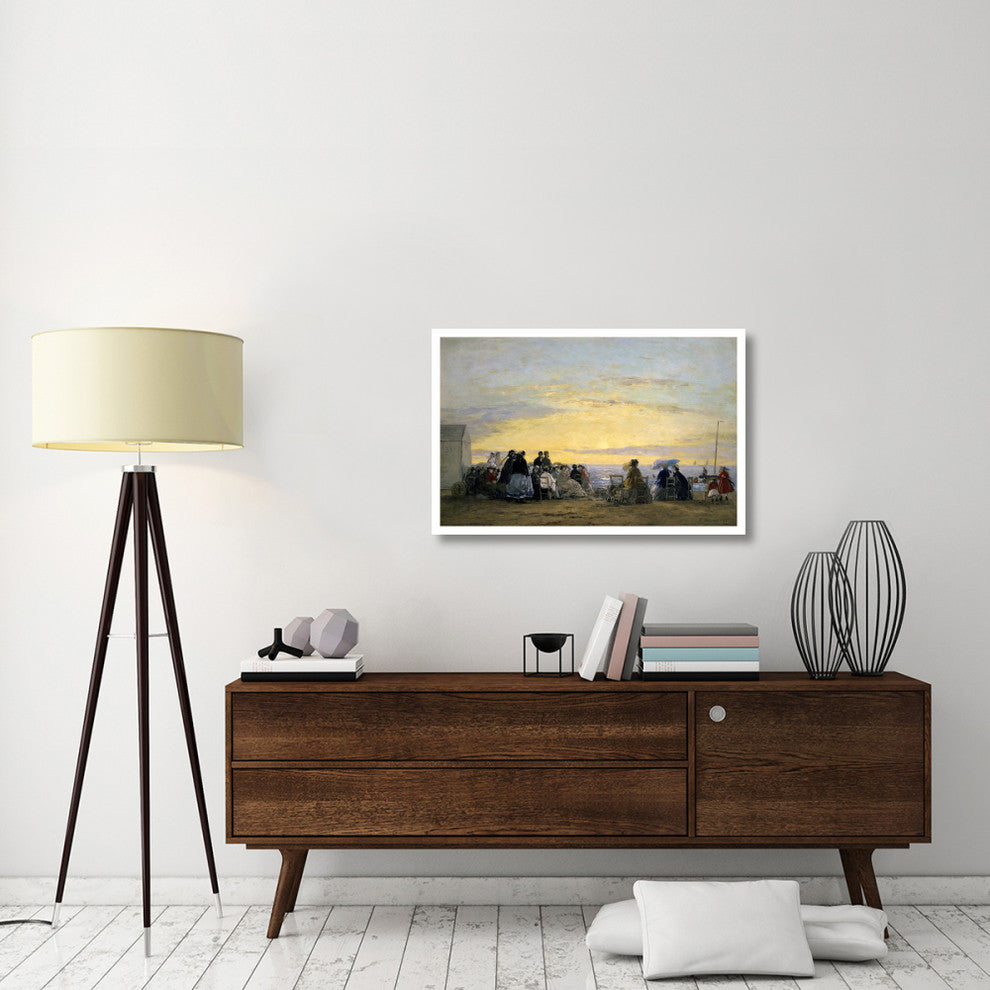 "On the Beach, Sunset" Digital Paper Print by Eugene Boudin, 38"x25"