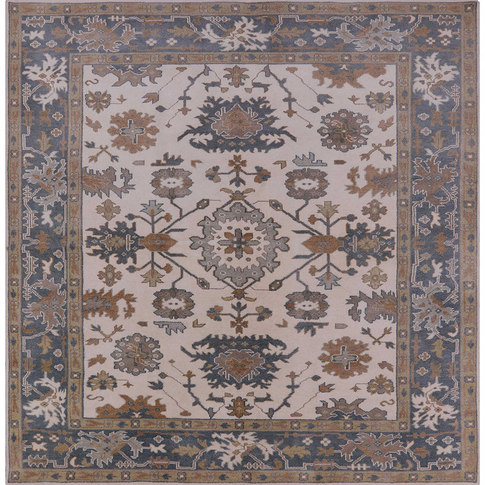 Ahgly Company Indoor Square Mid-Century Modern Area Rugs, 5' Square