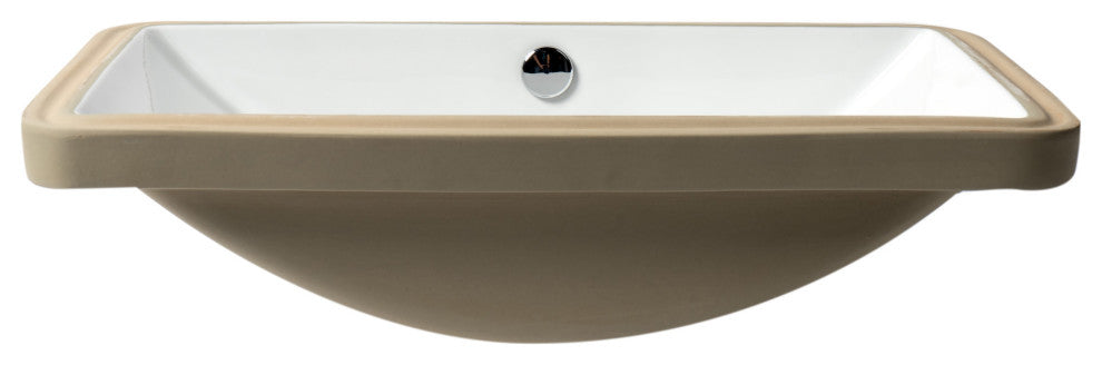 ALFI brand ABC603 White 24" Rectangular Undermount Ceramic Sink