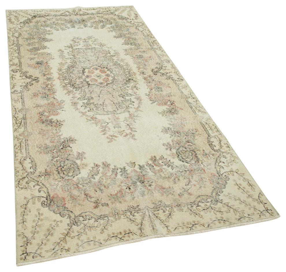 Rug N Carpet - Handmade Turkish 3' 9" x 8' 5" Low Pile  Small Area Rug