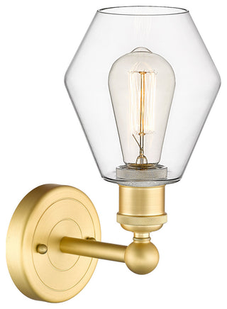 Edison Cindyrella 1-Light 6" Sconce, Satin Gold, Clear Shade