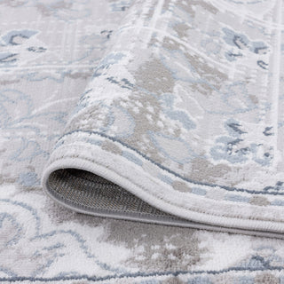 Harris Traditional Medallion Gray Runner Rug, 2' x 7'