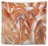 Brown Winter Fractal Pattern Abstract Wall Tapestry, 39"x32"