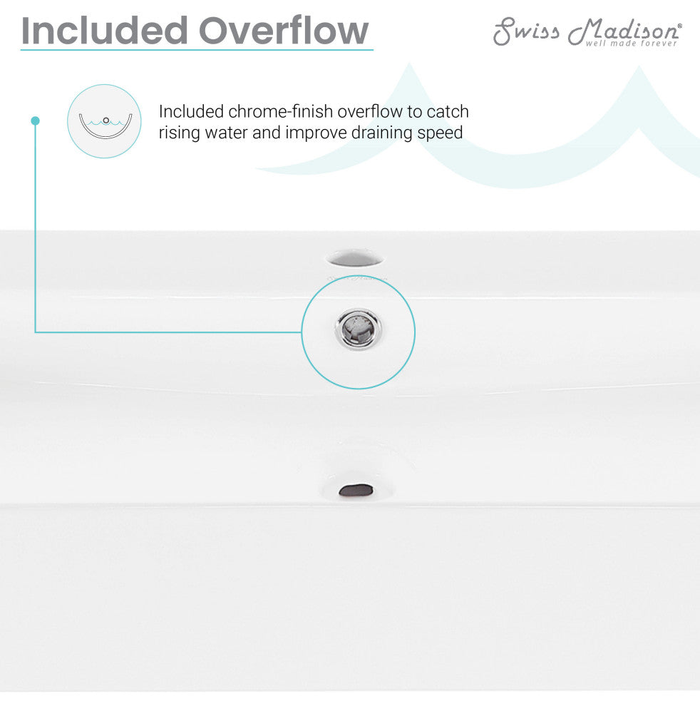 Carre 36" Ceramic Console Sink White Basin Gold Legs, Brushed Gold