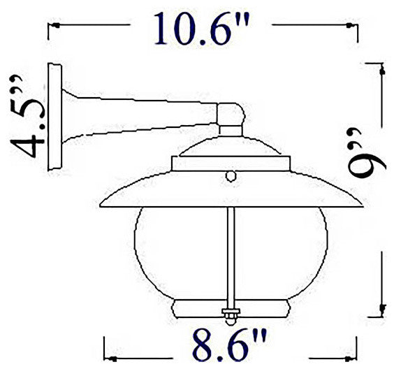 Garden Bubble Glass Sconce (Indoor / Outdoor / Solid Brass), Polished Chrome