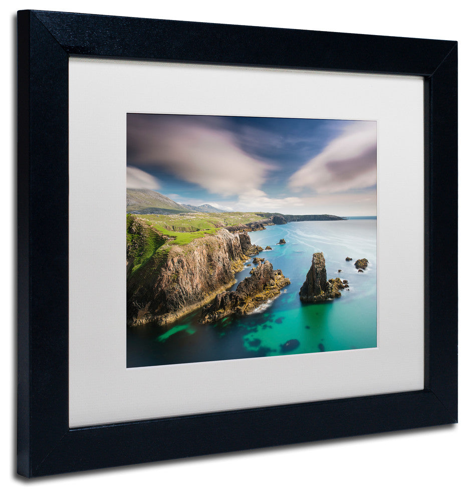Michael Blanchette Photography 'Cliffs of Mangersta' Matted Framed Art, 14x11