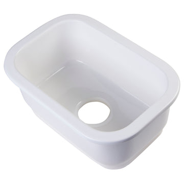 ALFI brand AB1218 Alfi Trade 18-1/8" Undermount Single Basin - White