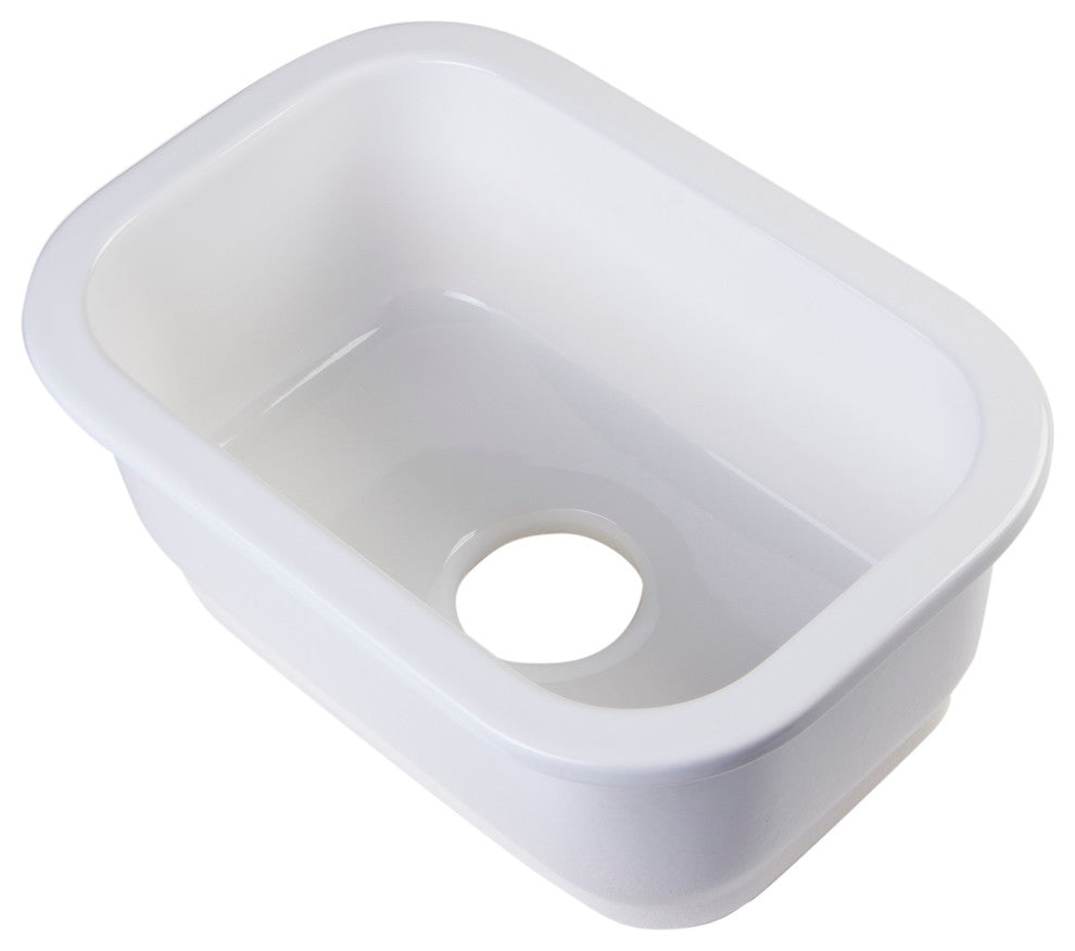 ALFI brand AB1218 Alfi Trade 18-1/8" Undermount Single Basin - White
