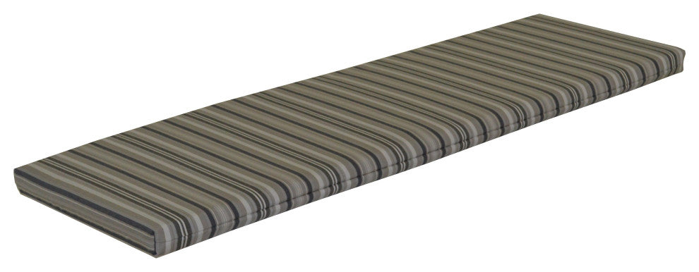 Bench Cushion, Gray Stripe, 6 Foot
