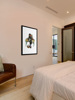 "Bookworm" Framed Art Print by Norman Rockwell