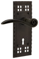 Craftsman Plate With Keyhole Swan Lever, Oil-Rubbed Bronze, Passage, Non-Handed