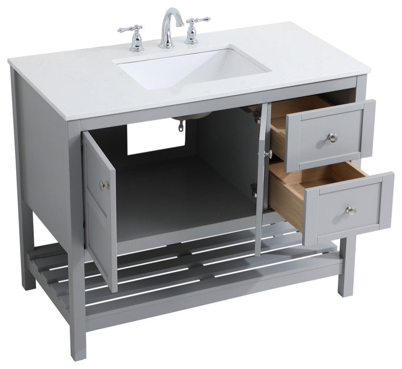 Tucker Grey 42" Single Sink Bathroom Vanity