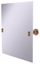 Washington Square Frameless Rectangular Beveled Tilt Mirror, Brushed Bronze