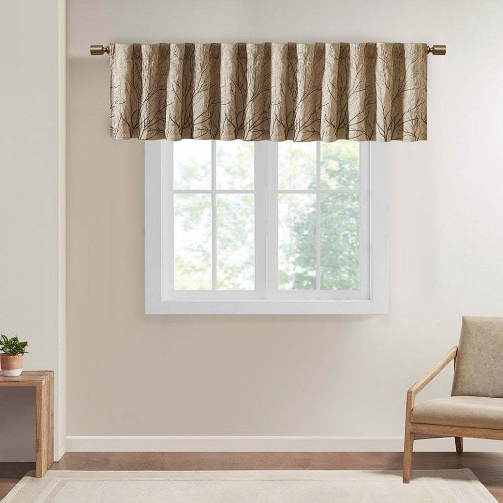 Madison Park Andora Embroidered Faux Silk Window Panel