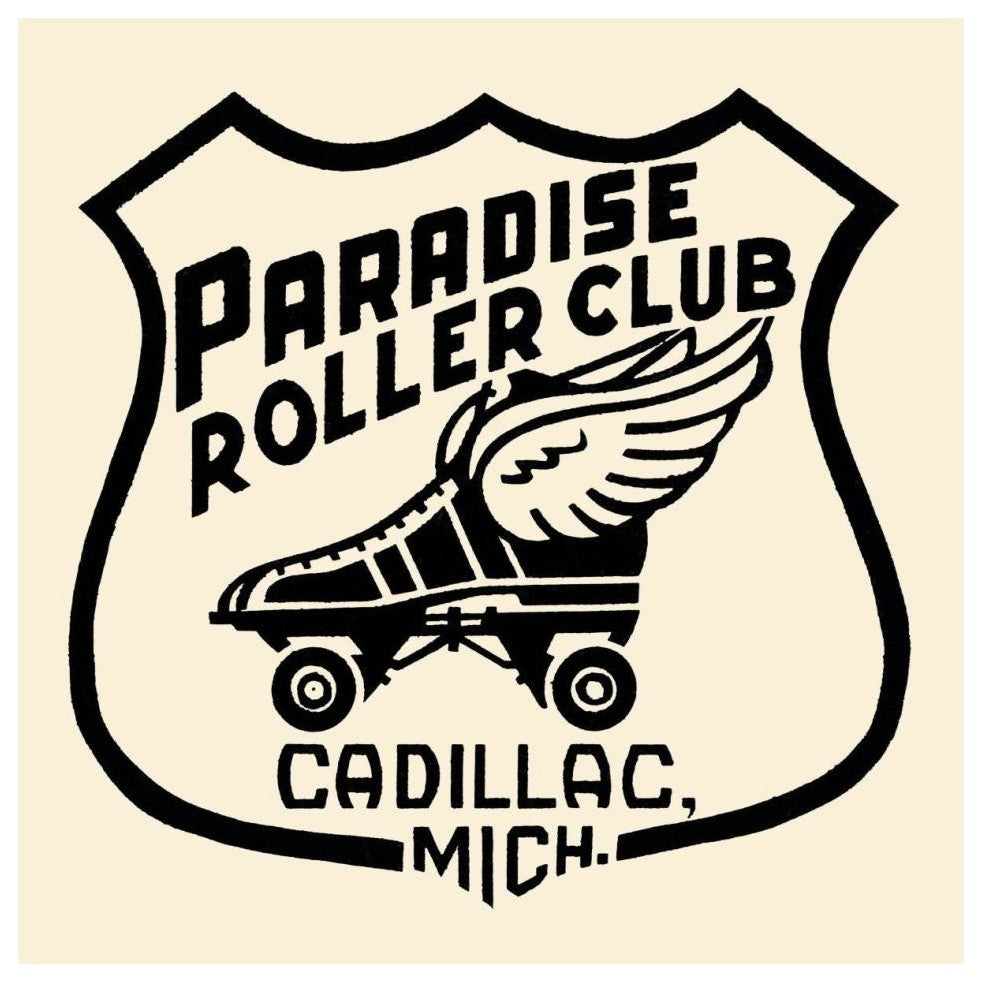 "Paradise Roller Club" Digital Paper Print by Retrorollers, 38"x38"