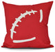 Football, Geometric Print Outdoor Pillow, Red, 16" x 16"