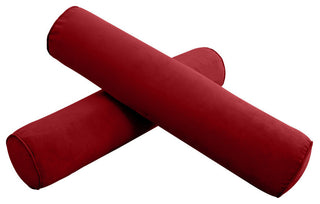 STYLE V1 Twin Velvet Pipe Trim Indoor Daybed Bolster Pillow |COVER ONLY| AD369
