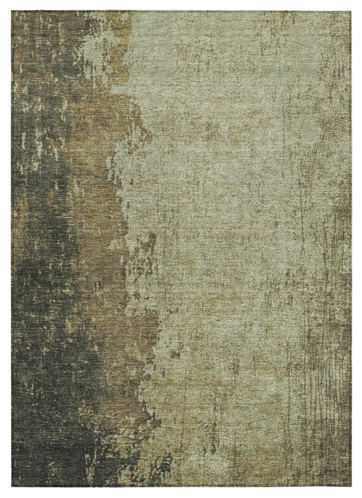 Machine Washable Indoor/Outdoor Chantille ACN1904 Olive 2'6" x 3'10" Rug