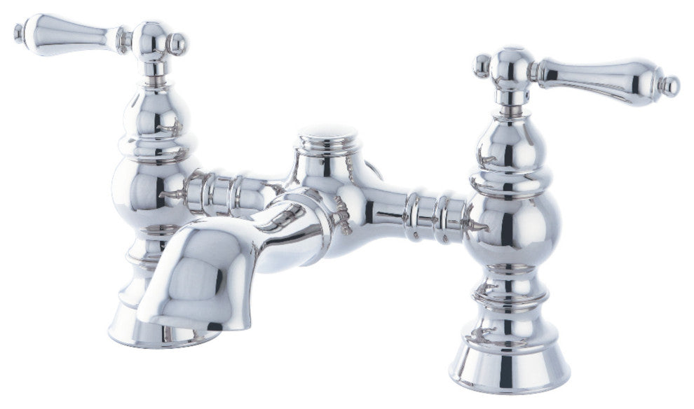 Kingston Brass 7" Deck Mount Tub Faucet, Polished Chrome