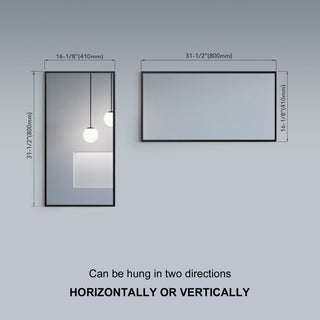 Mattox Mirror, Black, 16"W x 32"H x 1"D