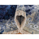 Blue Wool and Silk Japanese Shibori Design Hand Knotted Rug 6' x 8'10"