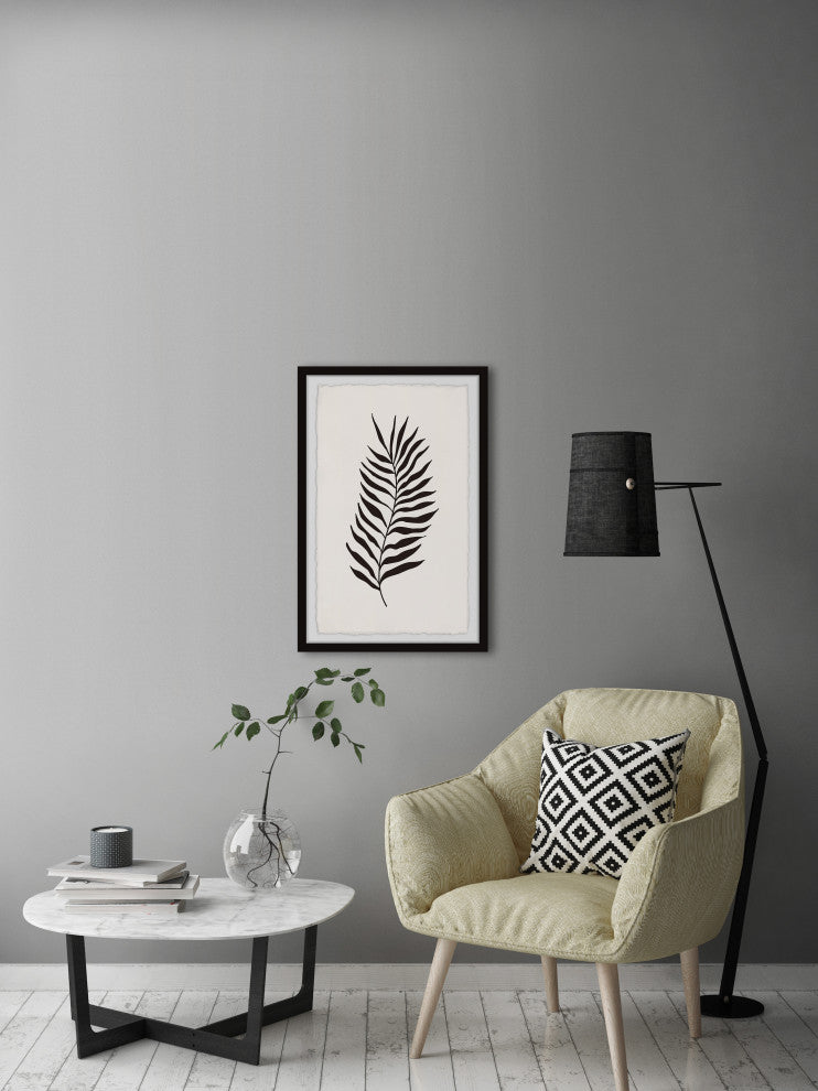 "Black Fern Leaf" Framed Painting Print, 16x24