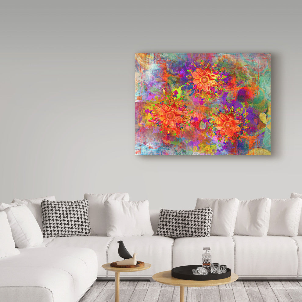 "Flowers Design A" by Ata Alishahi, Canvas Art, 47"x35"