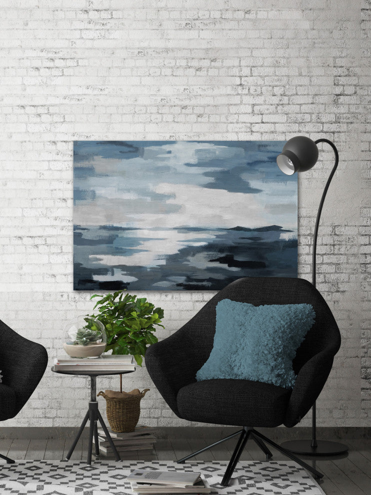 "Camouflage Sea" Painting Print on Wrapped Canvas, 60"x40"