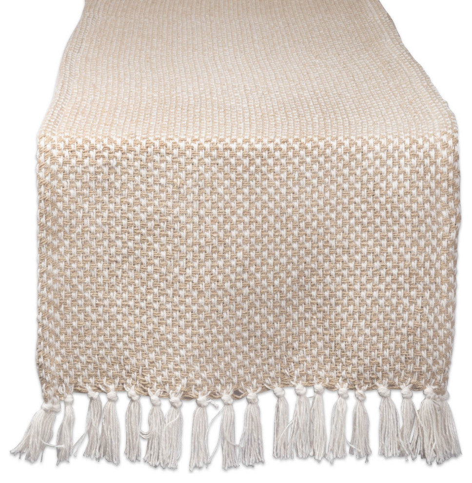 Stone Woven Table Runner 15X72